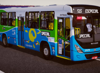 Mod | Marcopolo Torino 2014 MB OF-1721 BlueTec 5 padrão Transcol/ES (fase2) – Proton Bus Simulator