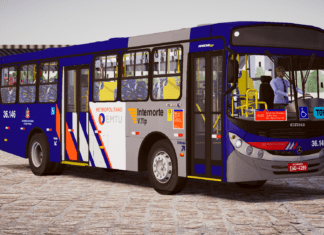 Mod | Caio Apache Vip II Mercedes-Benz OF-1418 Euro III padrão Vipol Transportes V.Tip (fase2)