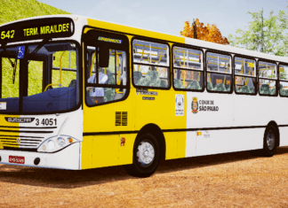 Mod | Busscar Urbanuss 1998 Mercedes-Benz OF-1721 Euro II Padrão Pássaro Marrom/SP (Fase 2)