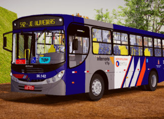 Mod | Caio Apache Vip II Mercedes-Benz OF-1418 Euro III Padrão Vipol Transportes/SP v2.0 (Fase 2)