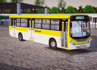 Mod | Comil Svelto 2012 Mercedes-Benz OF-1721 BlueTec 5 padrão Coração de Mãe Escolar ex Viação Pioneira/DF (Fase 2)