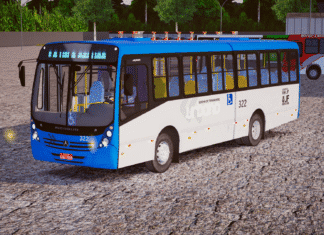 Mod | Neobus Mega 2006 Mercedes-Benz OF-1418 Euro III padrão Ansal Ex Santa Maria/RJ (Fase 2)